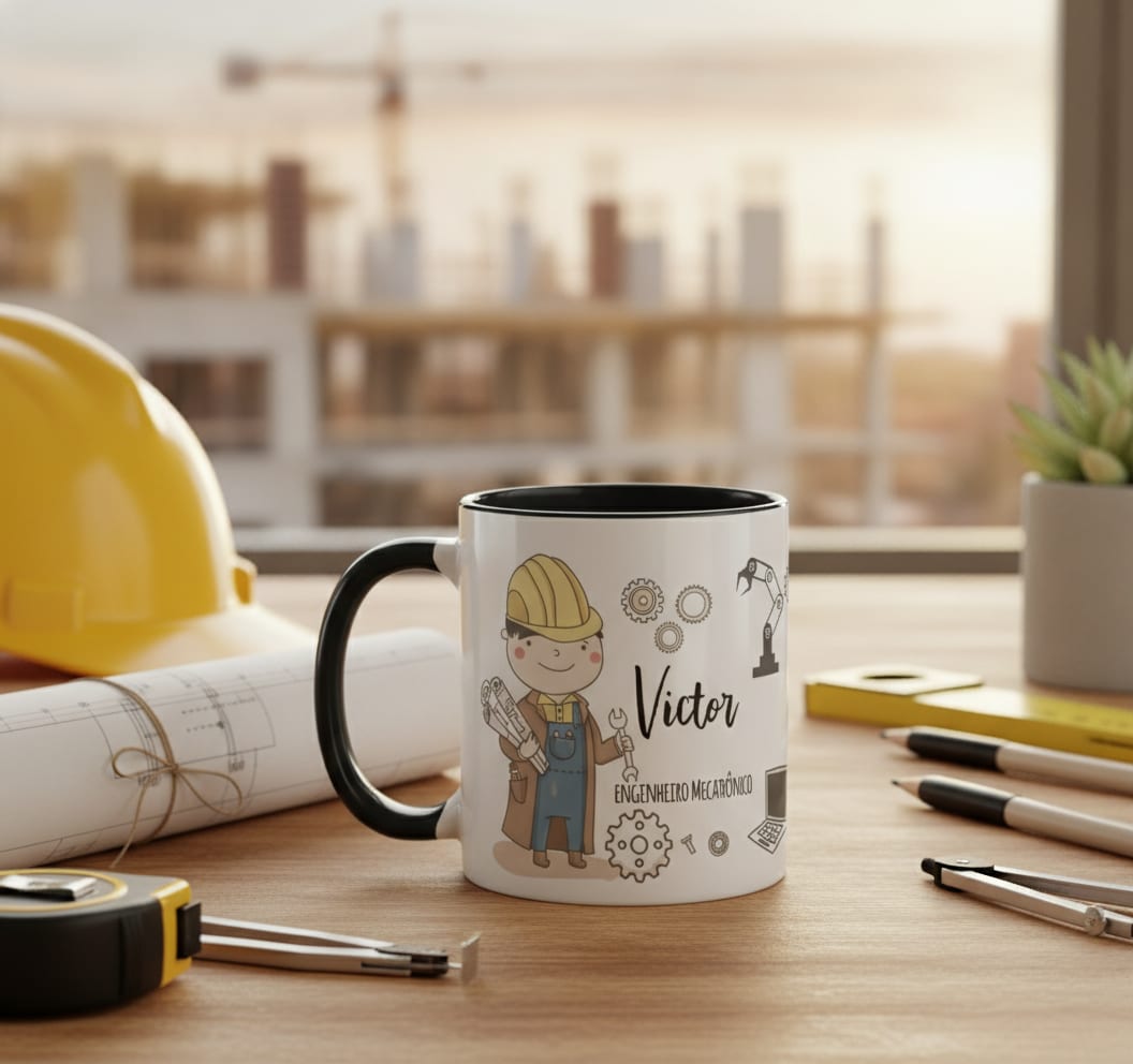 Caneca Profissão Engenharia Mecânica Presente Personalizada - Profissões (Engenheiro(a) Civil)