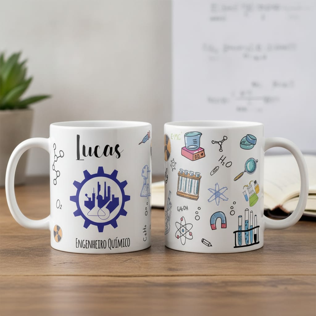 Caneca Profissão Engenharia Presente Engenheiro Químico - Profissões (Engenheiro(a))