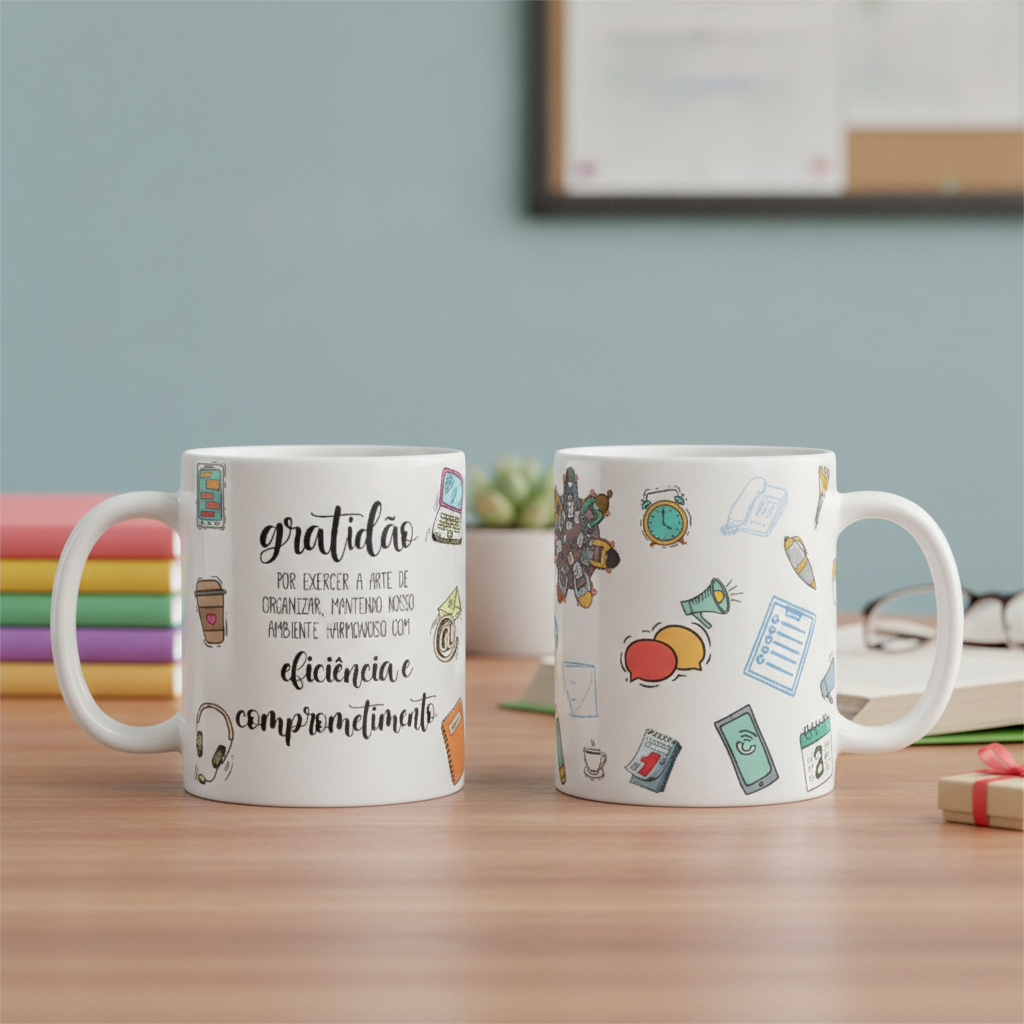 Caneca Profissão Escritório Presente Criativo de Secretária - Profissões (Secretária escolar)