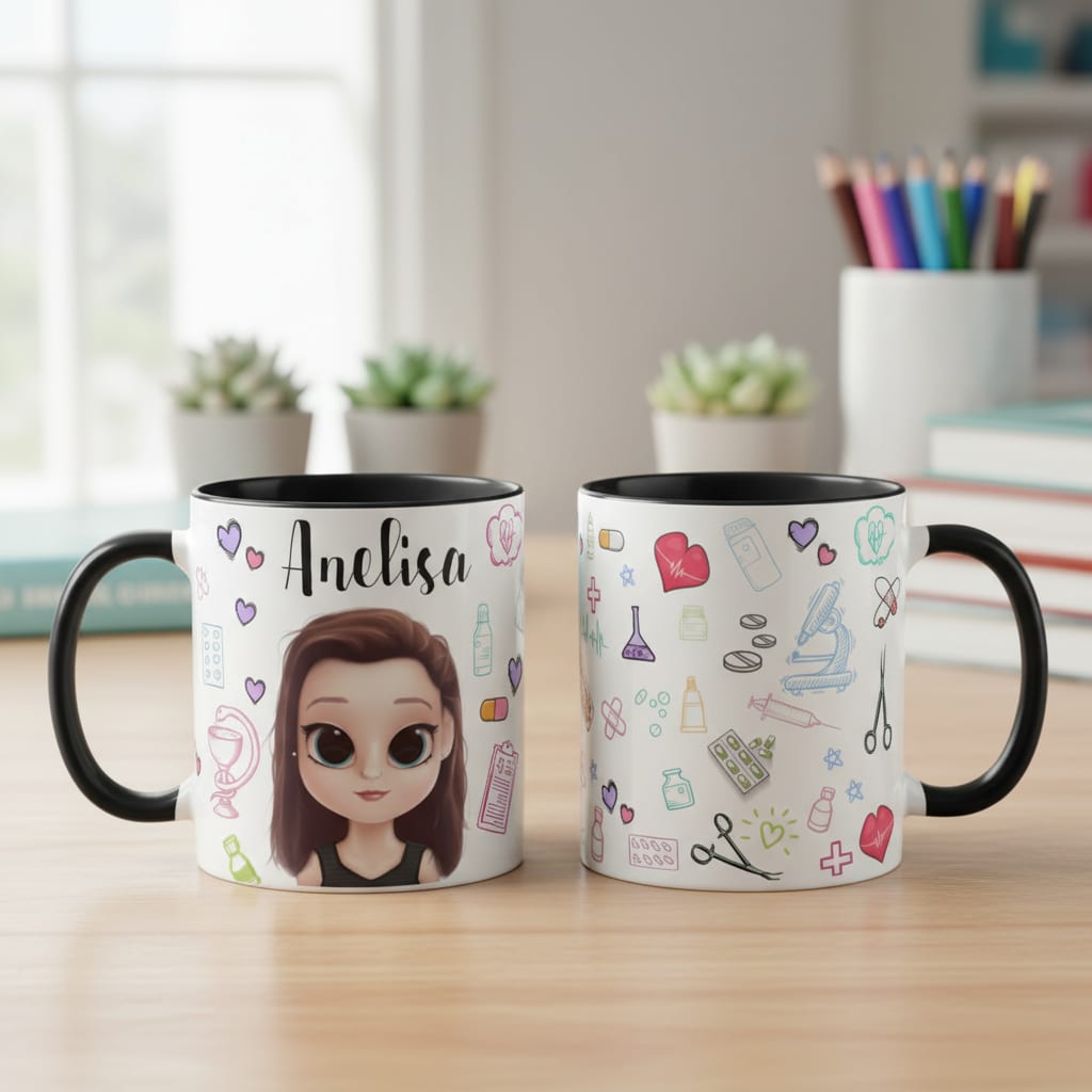 Caneca Profissão Farmácia Presente Criativo Farmacêutica - Profissões (Farmacêutico(a))