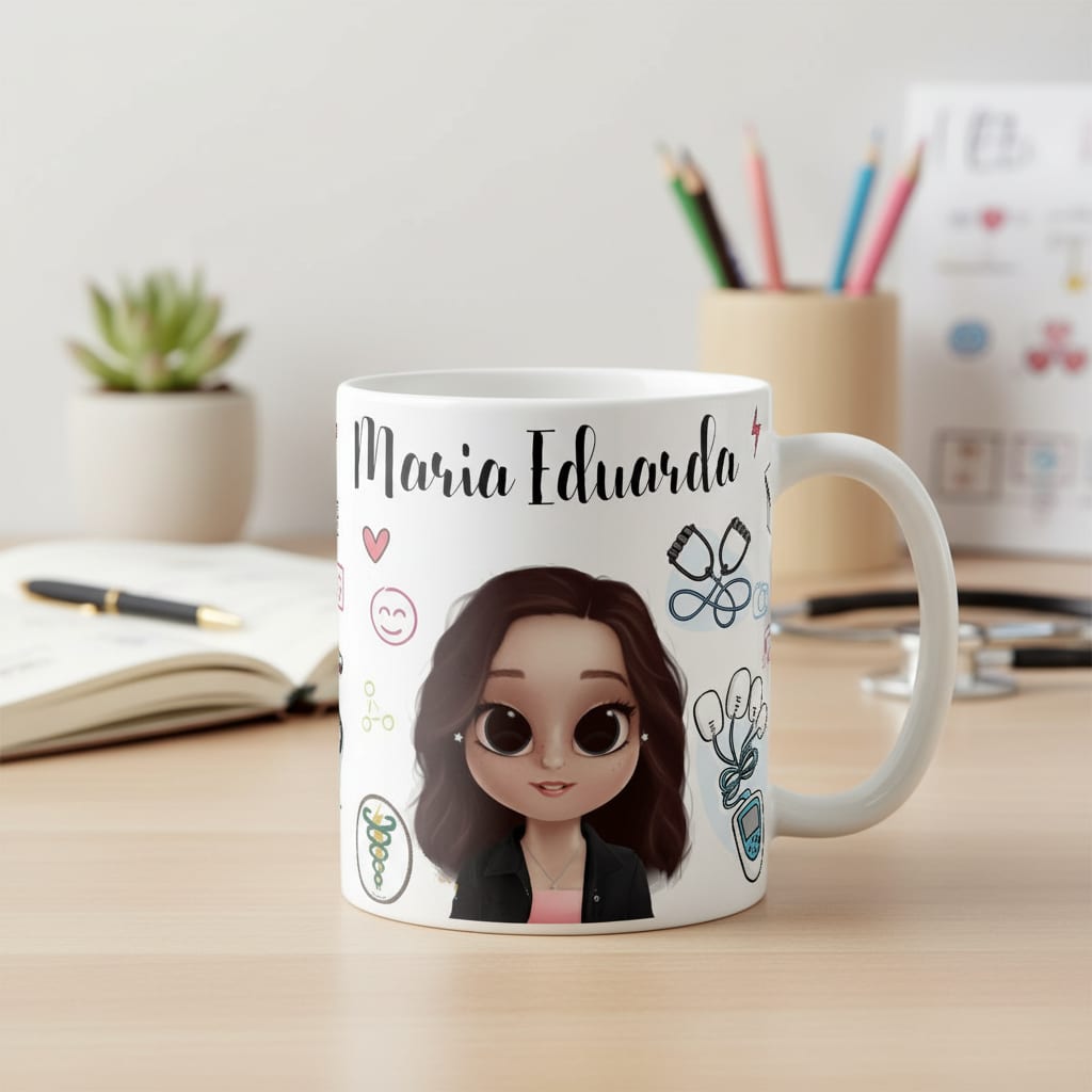 Caneca Profissão Fisioterapia Presente Legal Fisioterapeuta