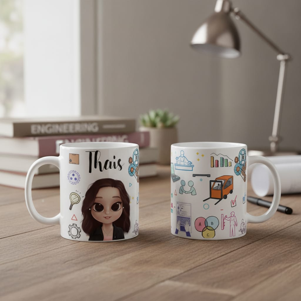 Caneca Profissão Presente Criativo Engenharia da Produção - Profissões (Engenheiro(a))