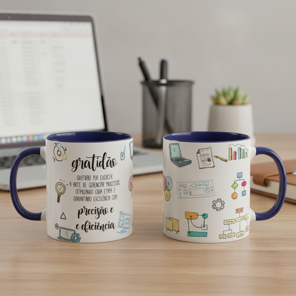 Caneca Profissão Presente Criativo Gestão de Processos - Profissões (Gestão de Processos)