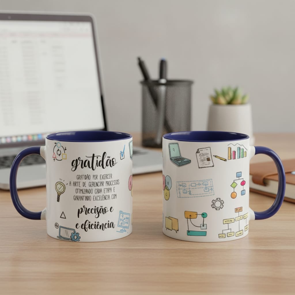 Caneca Profissão Presente Criativo Gestão de Processos - Profissões (Gestão de Processos)