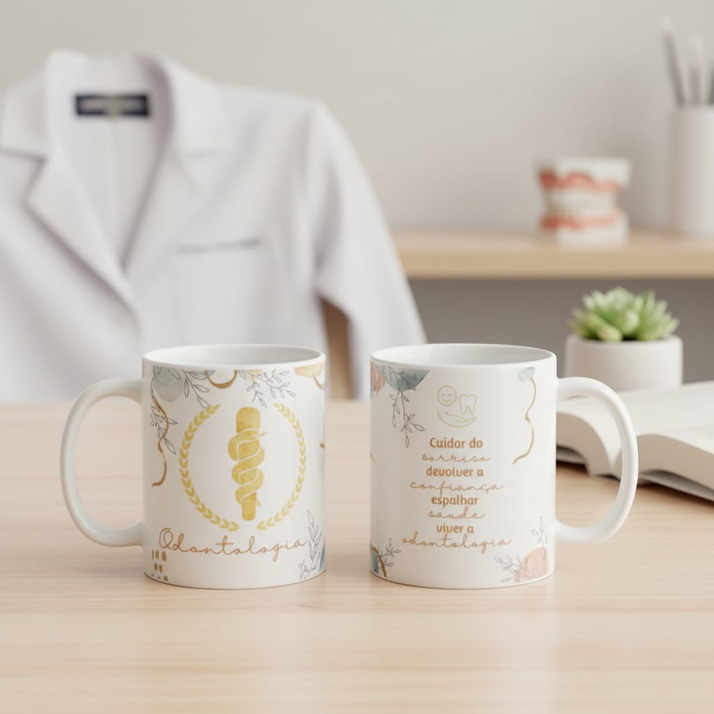 Caneca Profissão Presente Odontologia Dia da Dentista - Profissões (Dentista)
