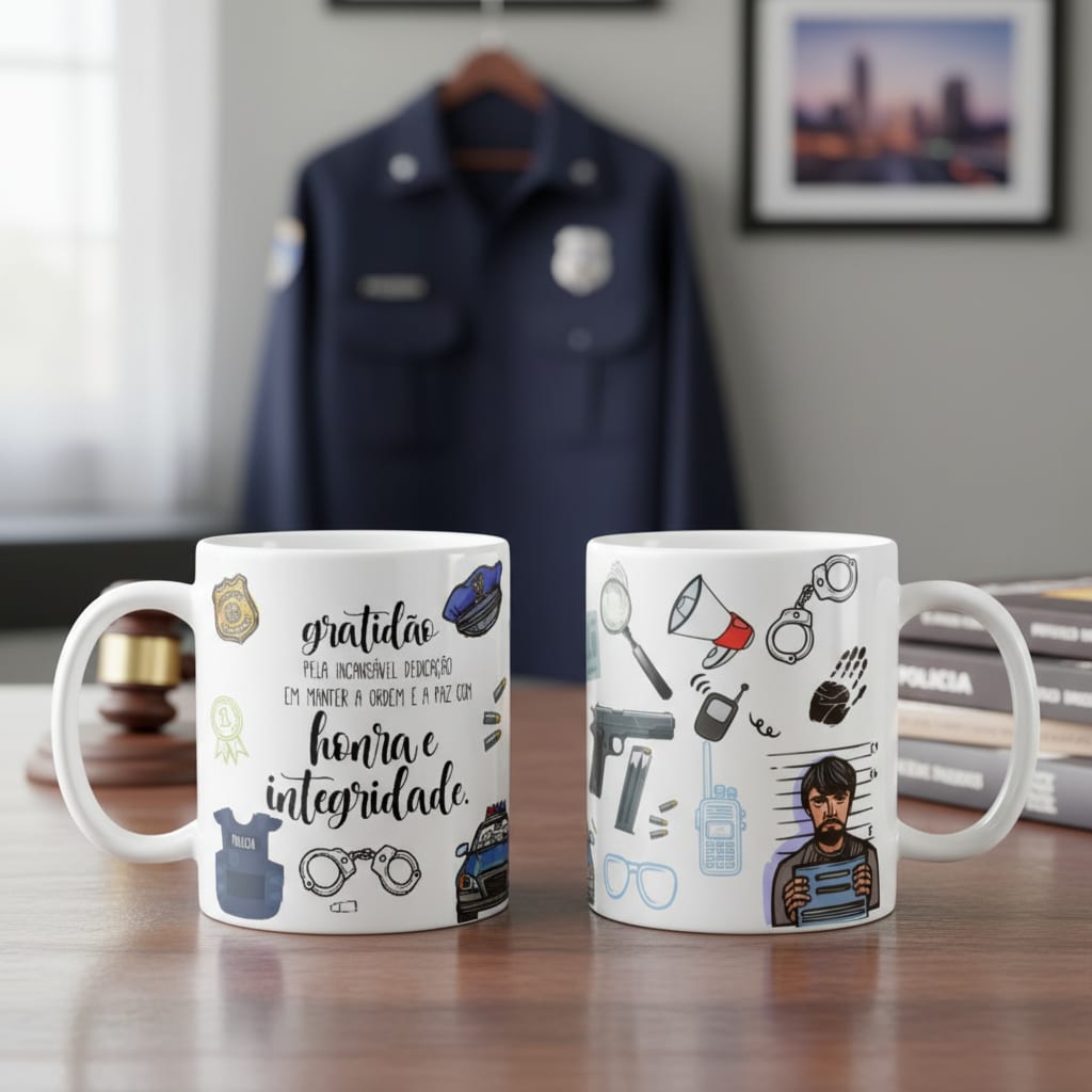 Caneca Profissão Presente Profissionais Polícia - Policial - Profissões (Policial)