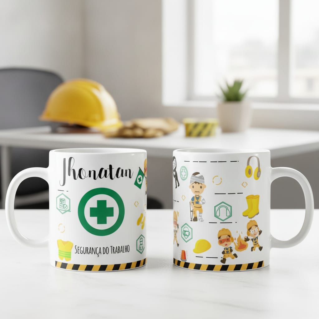 Caneca Profissão Segurança do Trabalho Presente Personalizada Com Nome - Profissões (Segurança do Trabalho)