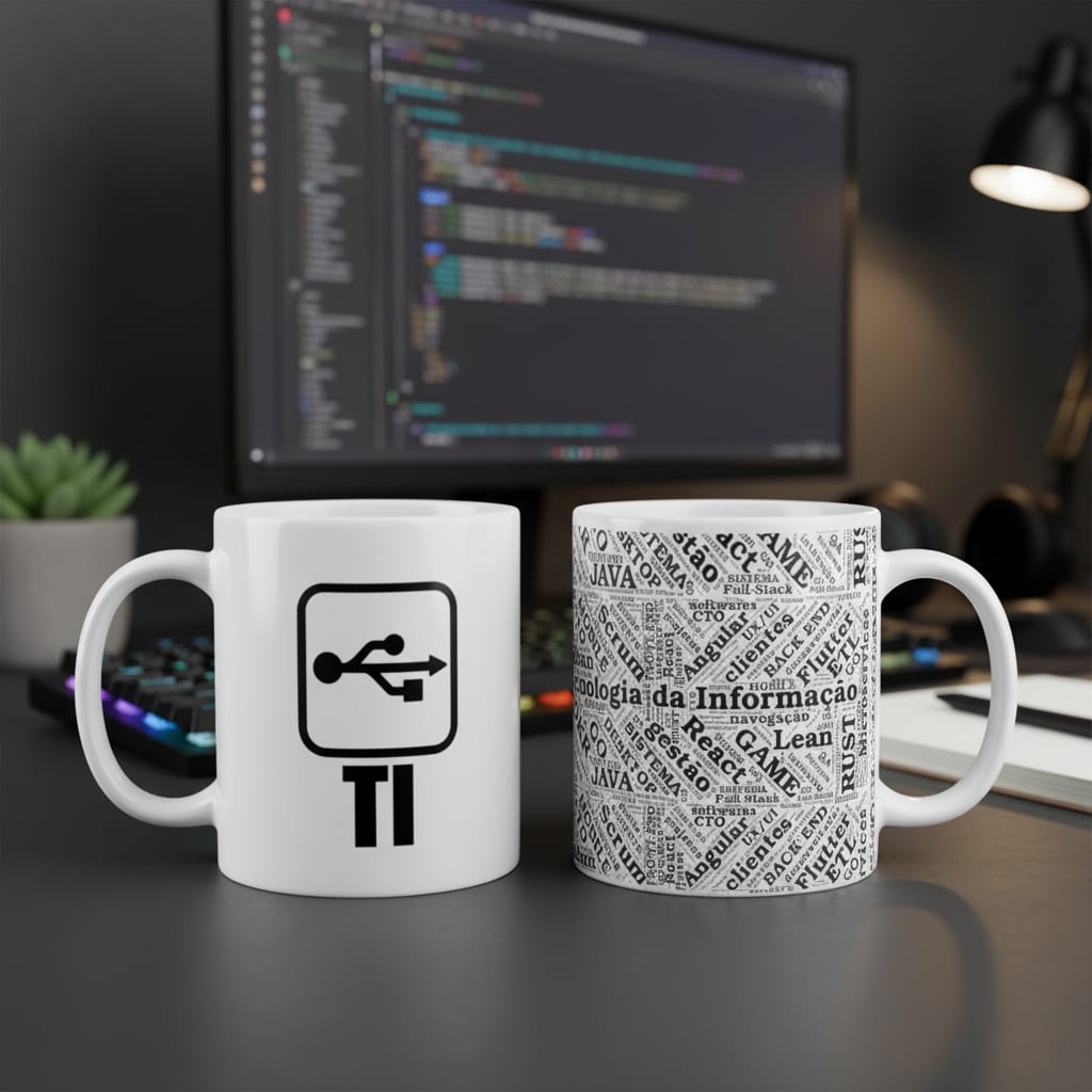 Caneca Profissão Tecnologia Da Informação Profissional de TI - Profissões (Programador(a))