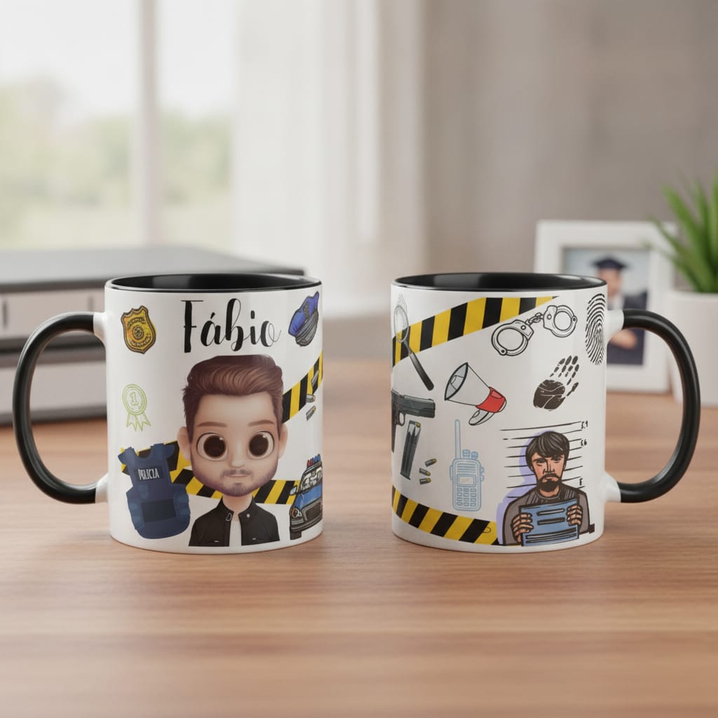Caneca Profissões Presente Criativo Militar para Policiais - Profissões (Policial)