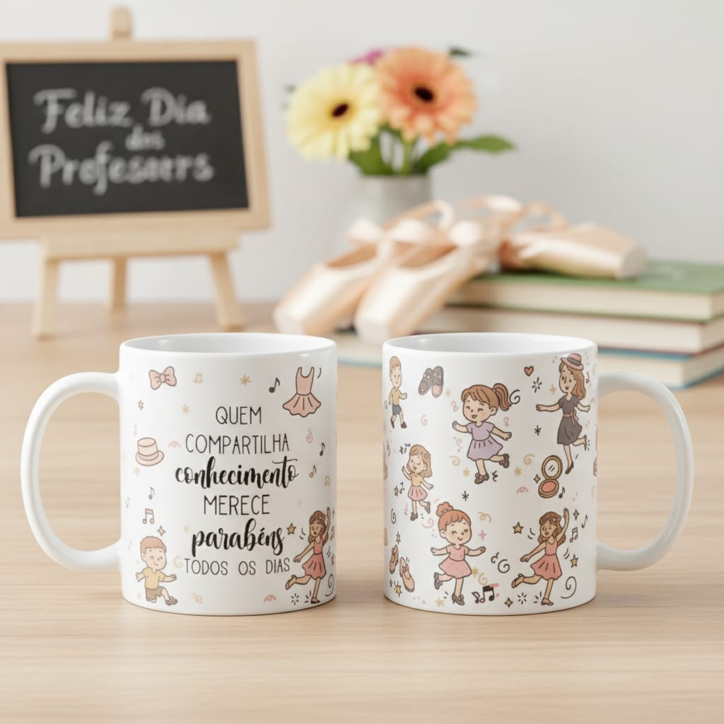 Caneca Sapateado Presente Personalizado para Professor Dança - Dia dos Professores (Ballet)