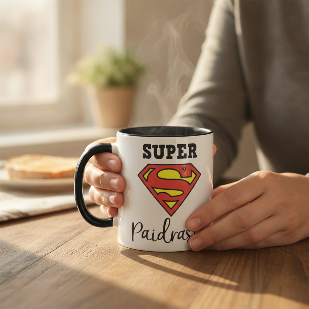 Caneca Super Paidrasto Presente Criativo Para Dia Dos Pais