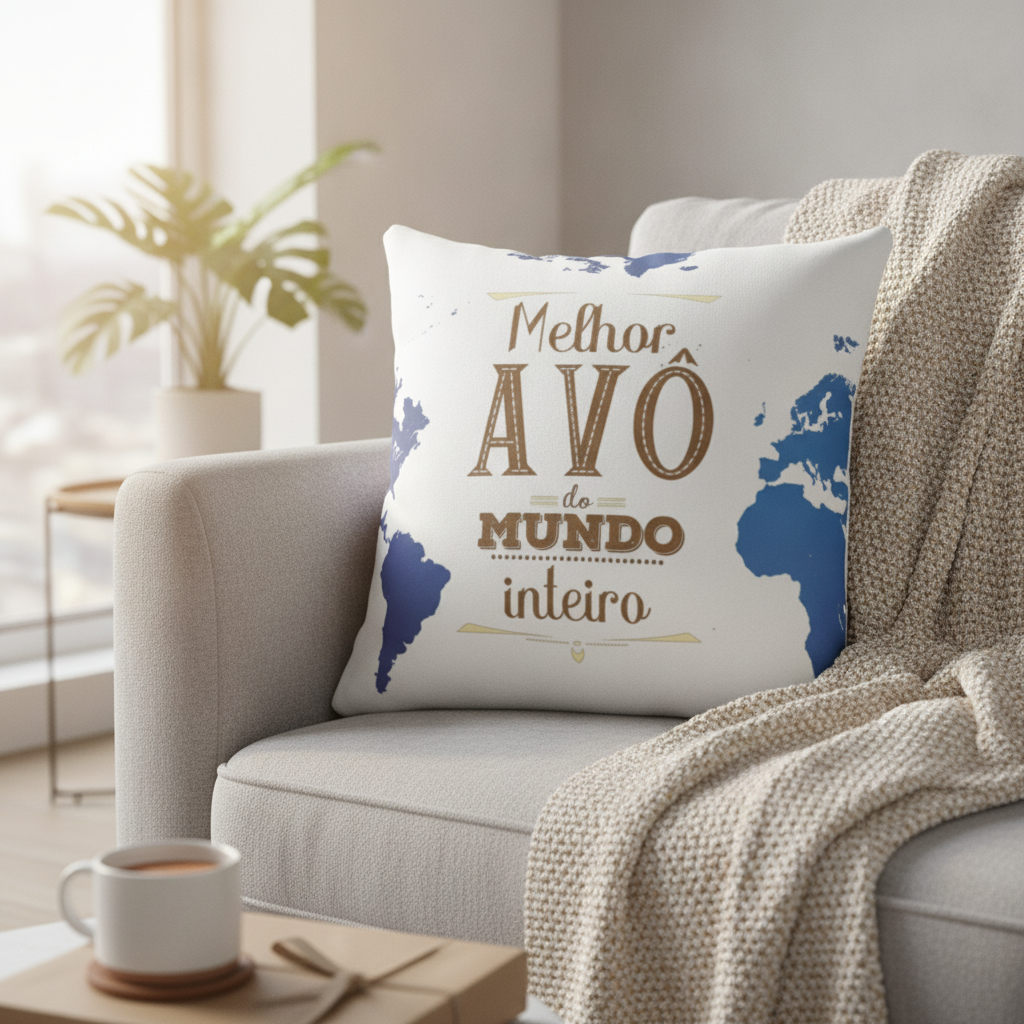 Conjunto Almofada Decorativa e Caneca para Melhor Avô