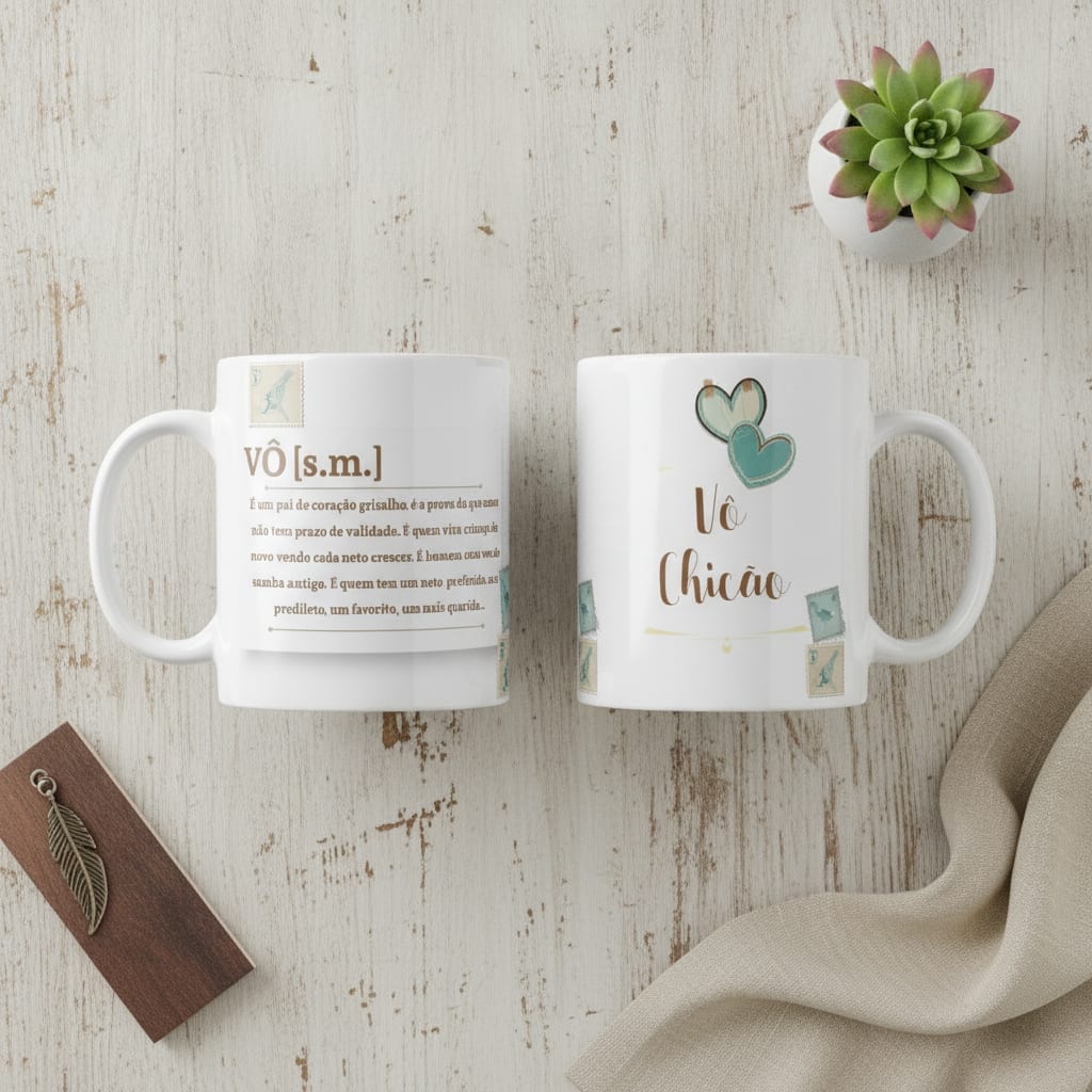 Conjunto Garrafa Térmica e Caneca Avô Vovô Significado