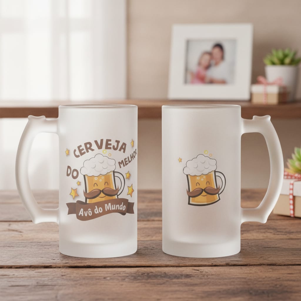 Copo Cerveja Chopp Presente Criativo Melhor Avô Vovô - Família (Avó/Avô)