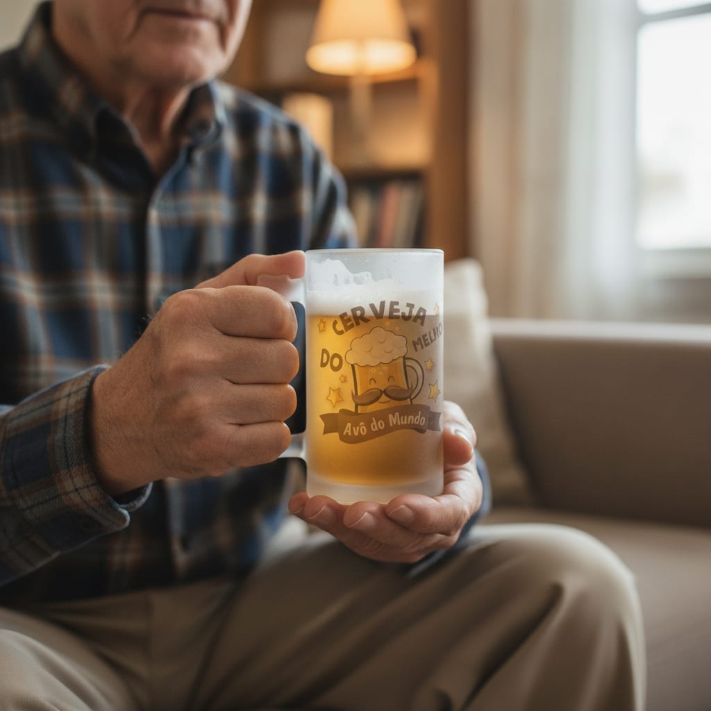 Copo Cerveja Chopp Presente Criativo Melhor Avô Vovô