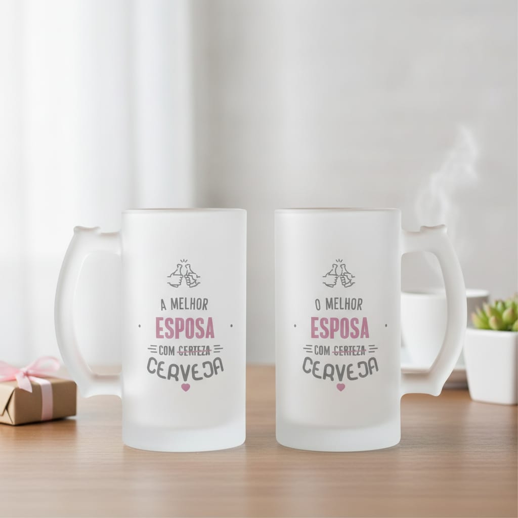 Copo Cerveja Chopp Presente Criativo Melhor Esposa