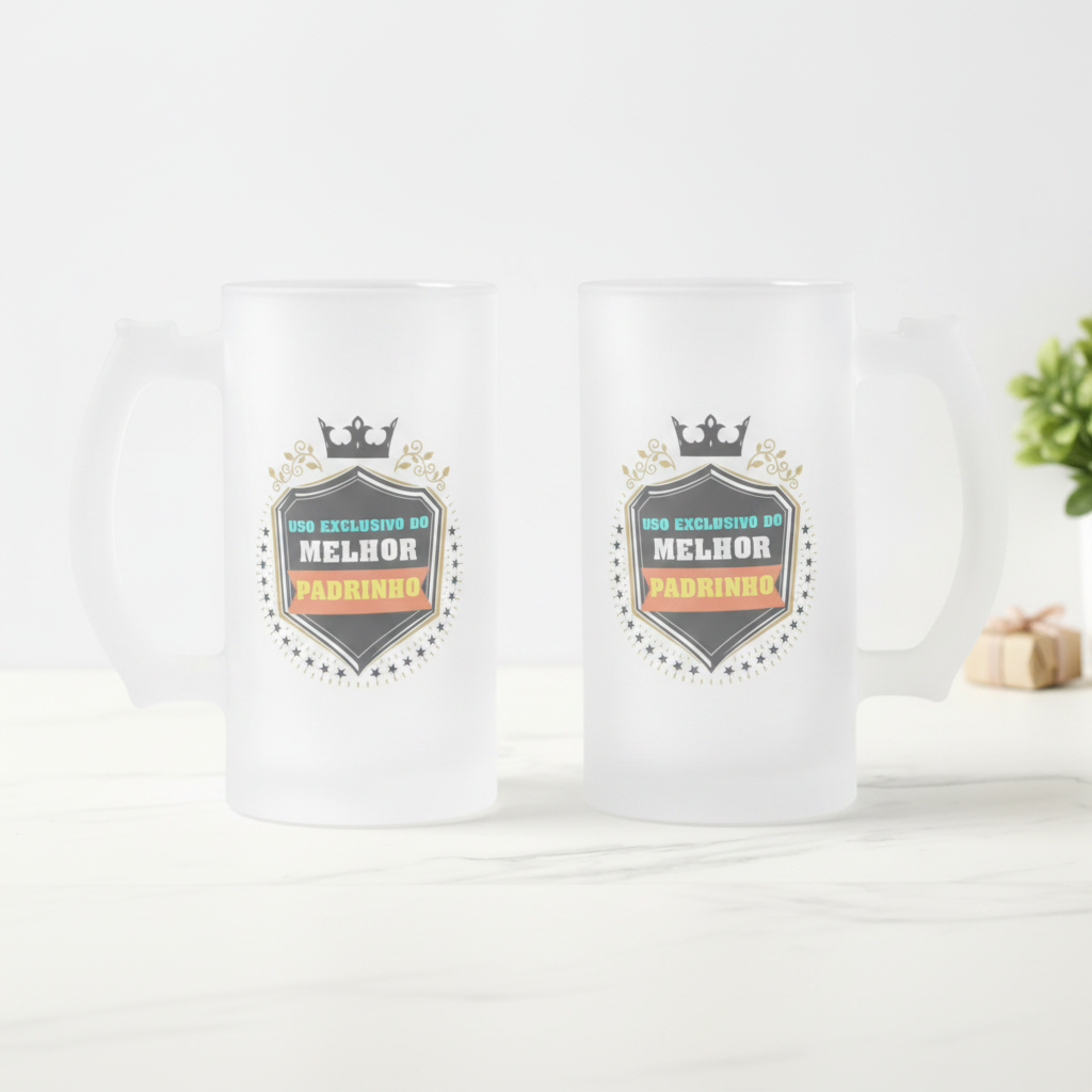 Copo Cerveja Chopp Presente para Uso Exclusivo do Padrinho - Casamento (Padrinhos)
