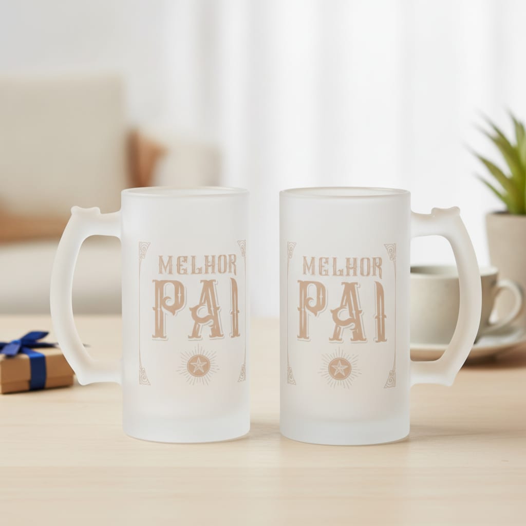 Copo de Cerveja Chopp Presente Dia dos Pais Melhor Pai - Família (Pai)