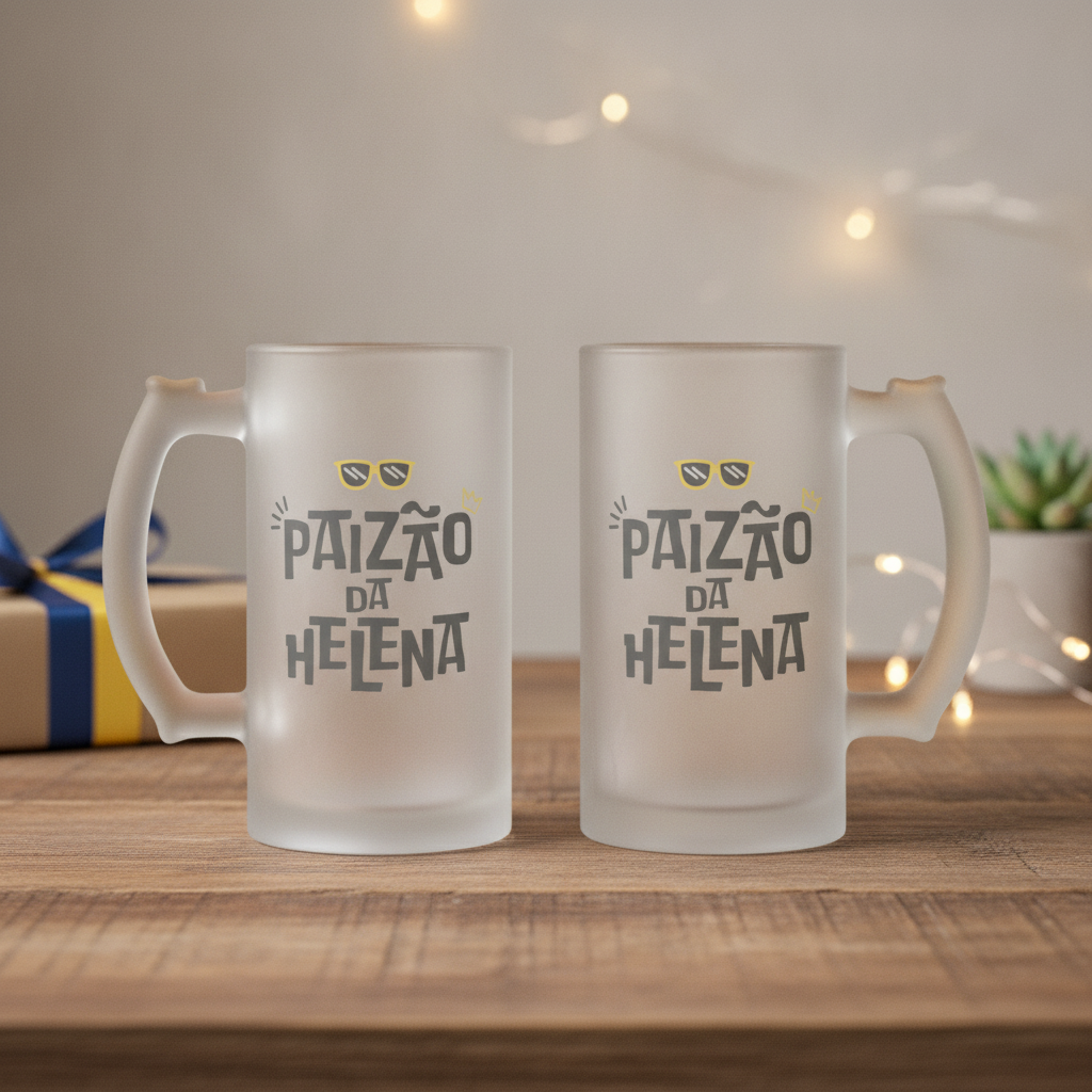 Copo de Cerveja Personalizado Legal Paizão com Nome