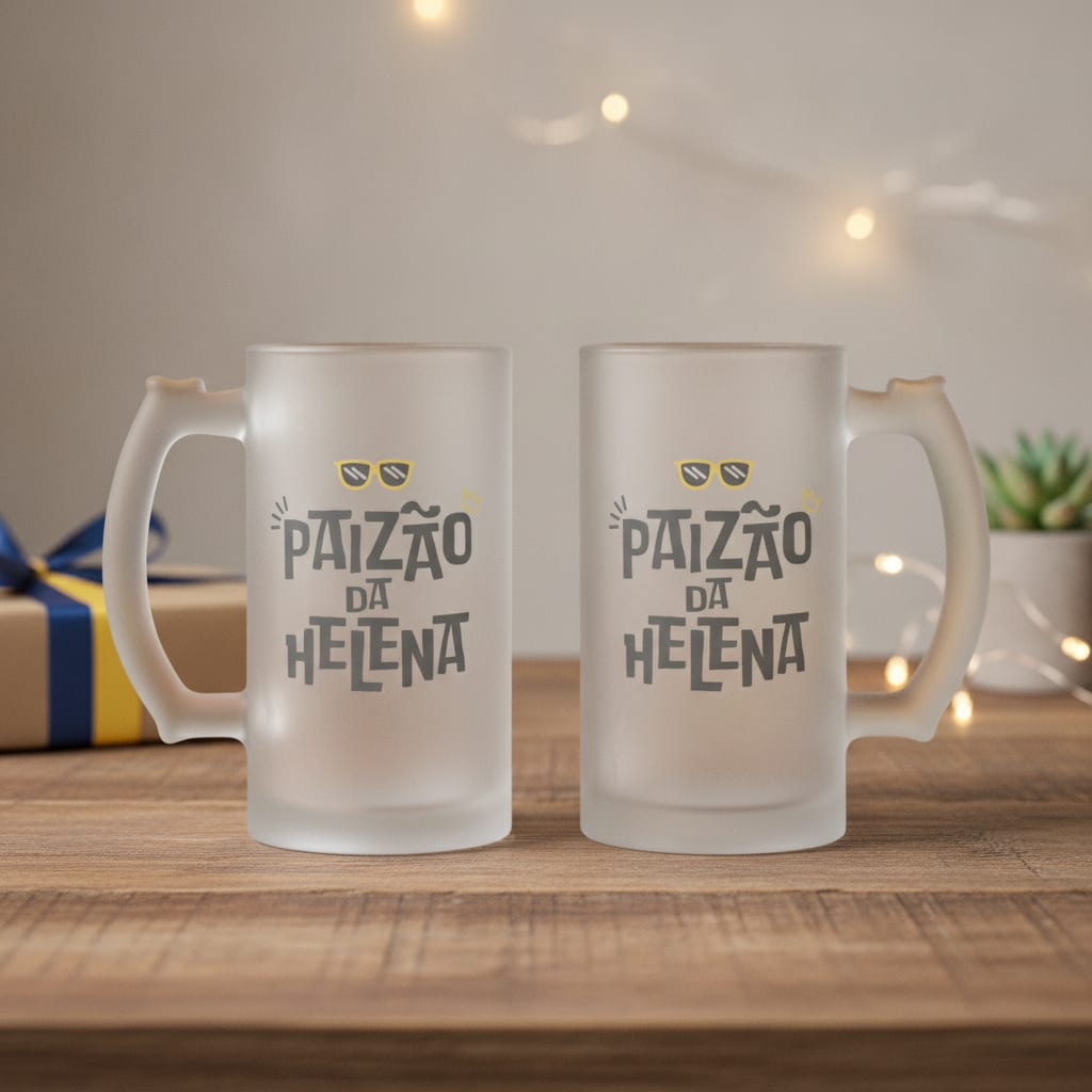 Copo de Cerveja Personalizado Legal Paizão com Nome - Família (Pai)