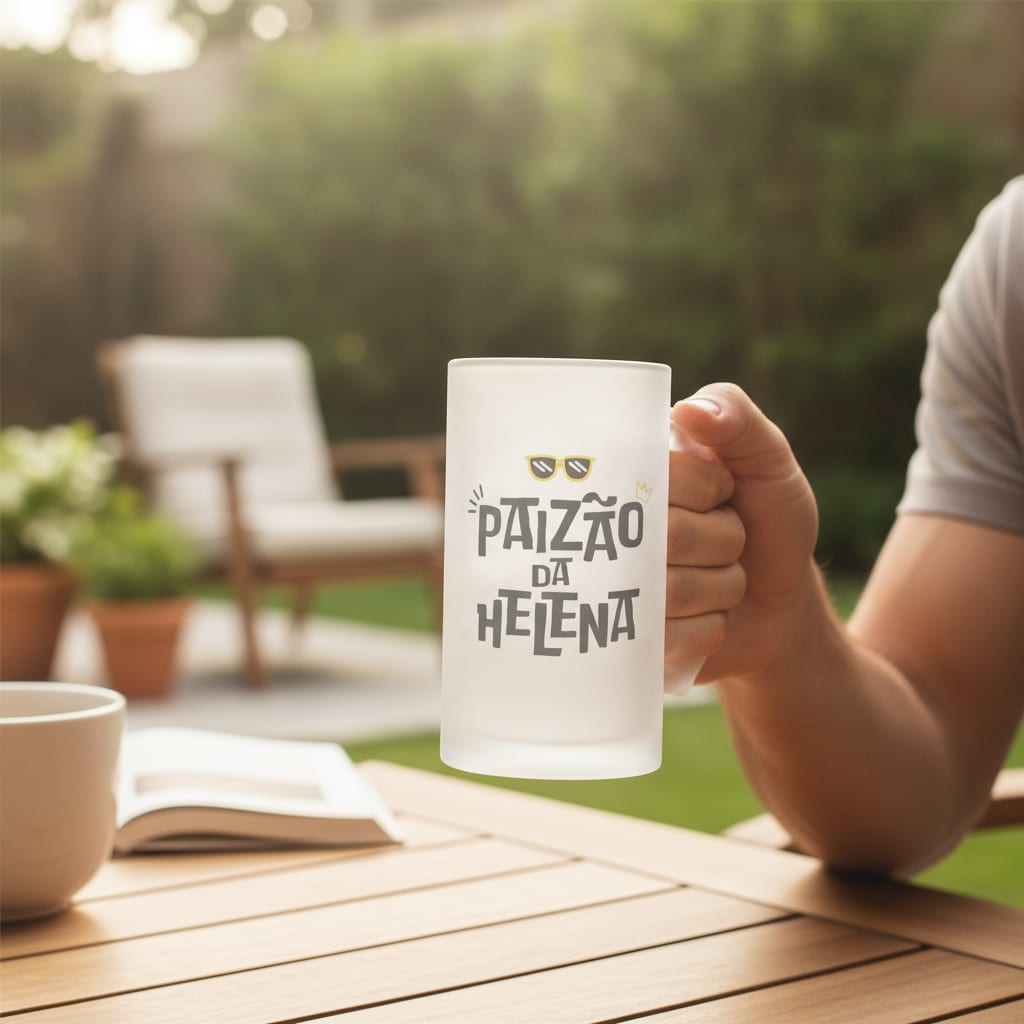 Copo de Cerveja Personalizado Legal Paizão com Nome
