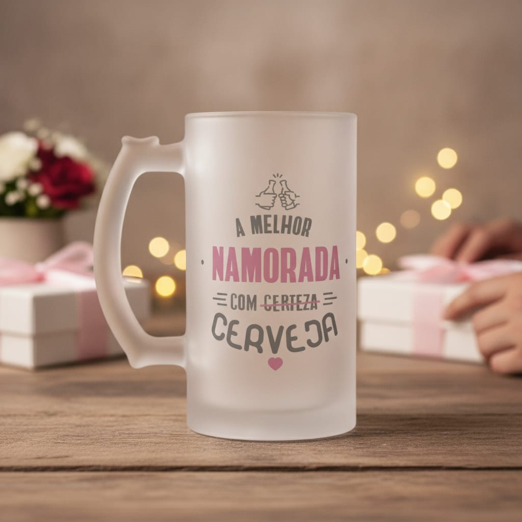 Copo de Cerveja Personalizado para Melhor Namorada - Outros (Casal)