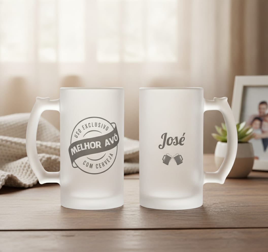 Copo De Cerveja Personalizado Presente Melhor Avô - Família (Avô)