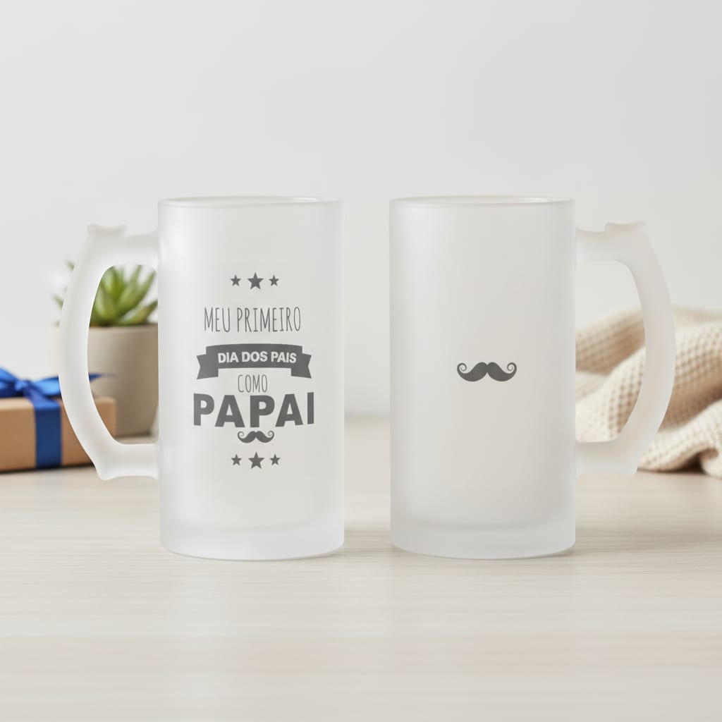 Copo de Cerveja Personalizado Presente Primeiro Dia dos Pais