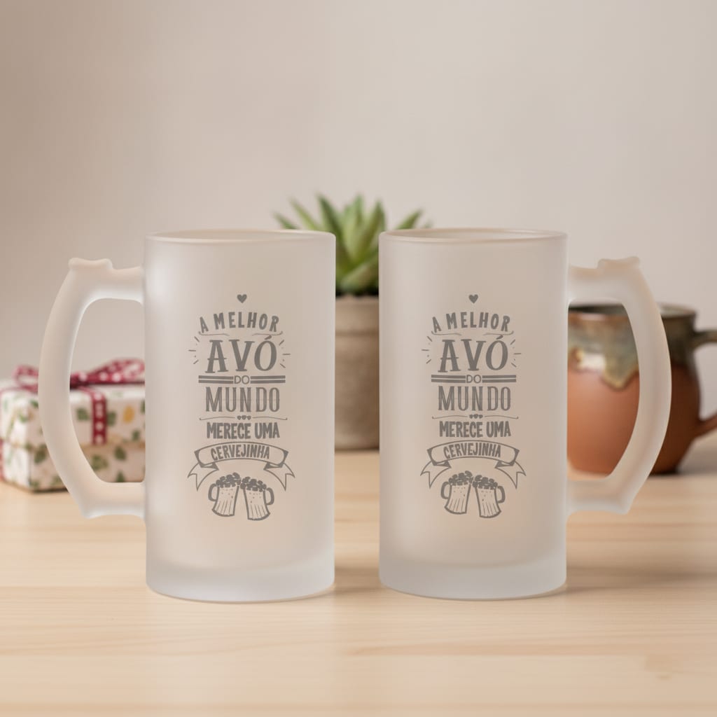 Copo Personalizada Chopp Cerveja Presente a Melhor Avó - Família (Avó)
