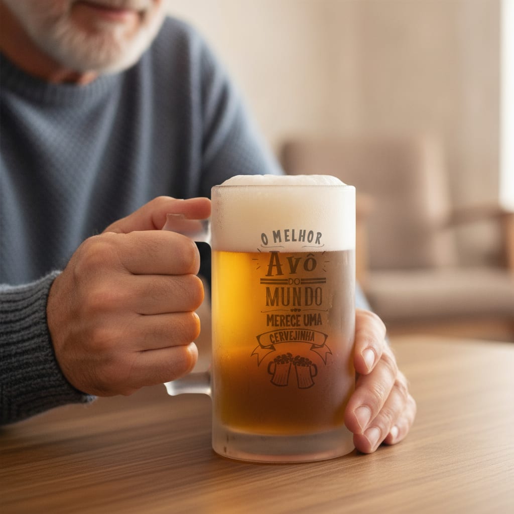 Copo Personalizada Chopp Cerveja Presente o Melhor Avô