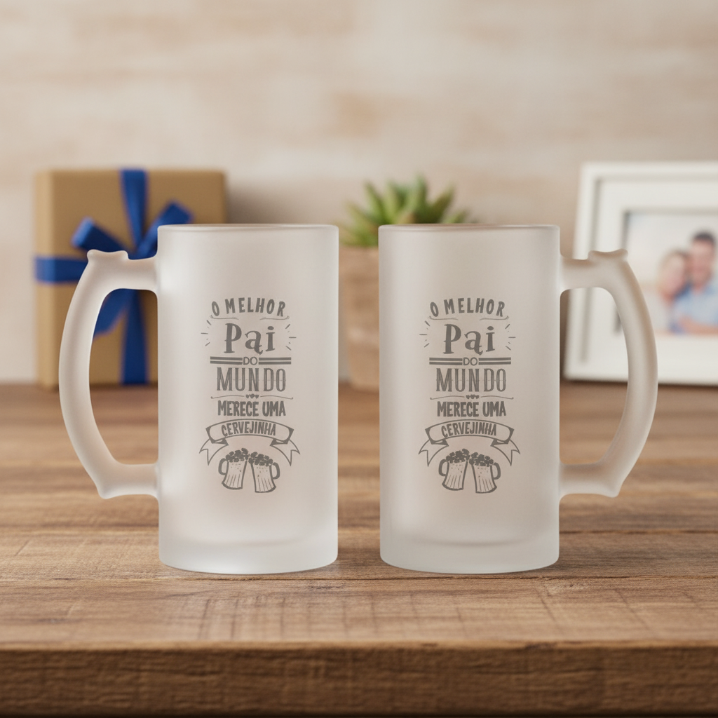 Copo Personalizada Chopp Cerveja Presente o Melhor Pai - Família (Pai)