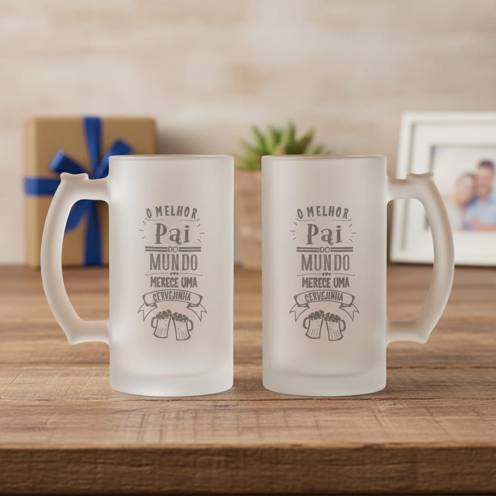 Copo Personalizada Chopp Cerveja Presente o Melhor Pai - Família (Pai)
