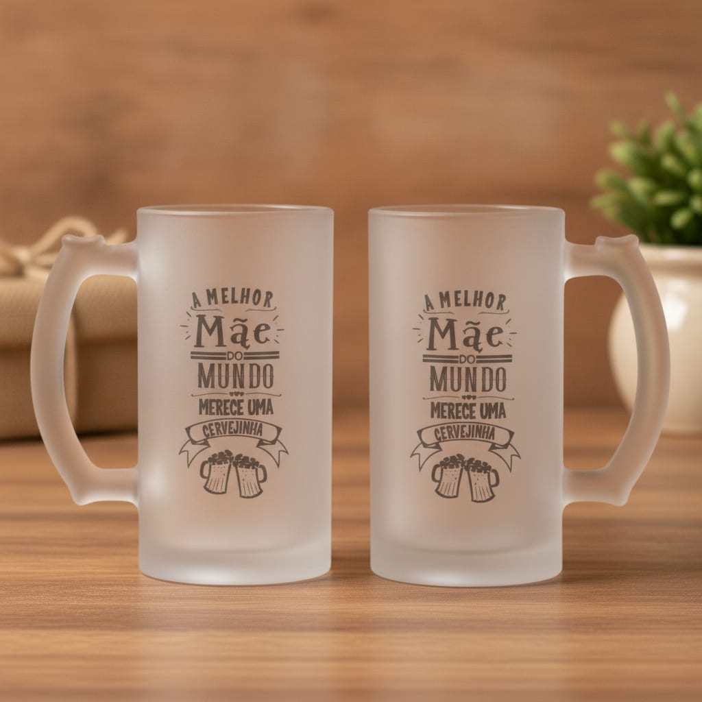Copo Personalizado Cerveja Presente Melhor Mãe - Família (Mãe)