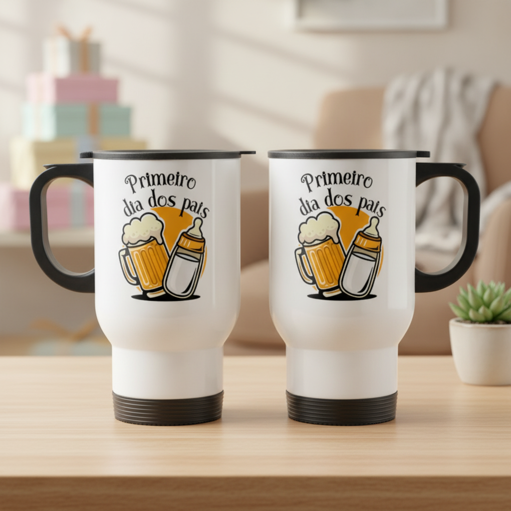 Copo Térmico Pai Cervejeiro Presente Primeiro Dia Dos Pais - Família (Pai)