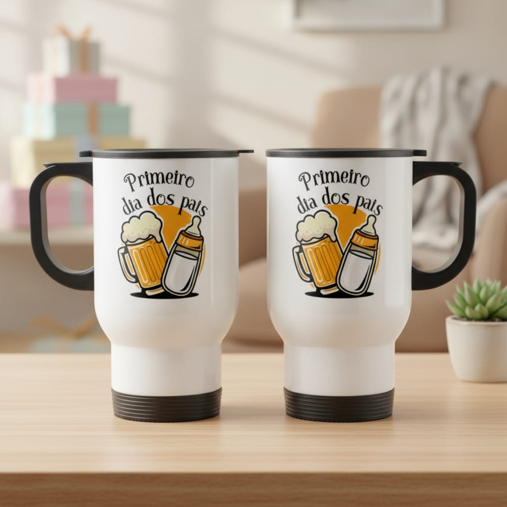 Copo Térmico Pai Cervejeiro Presente Primeiro Dia Dos Pais - Família (Pai)
