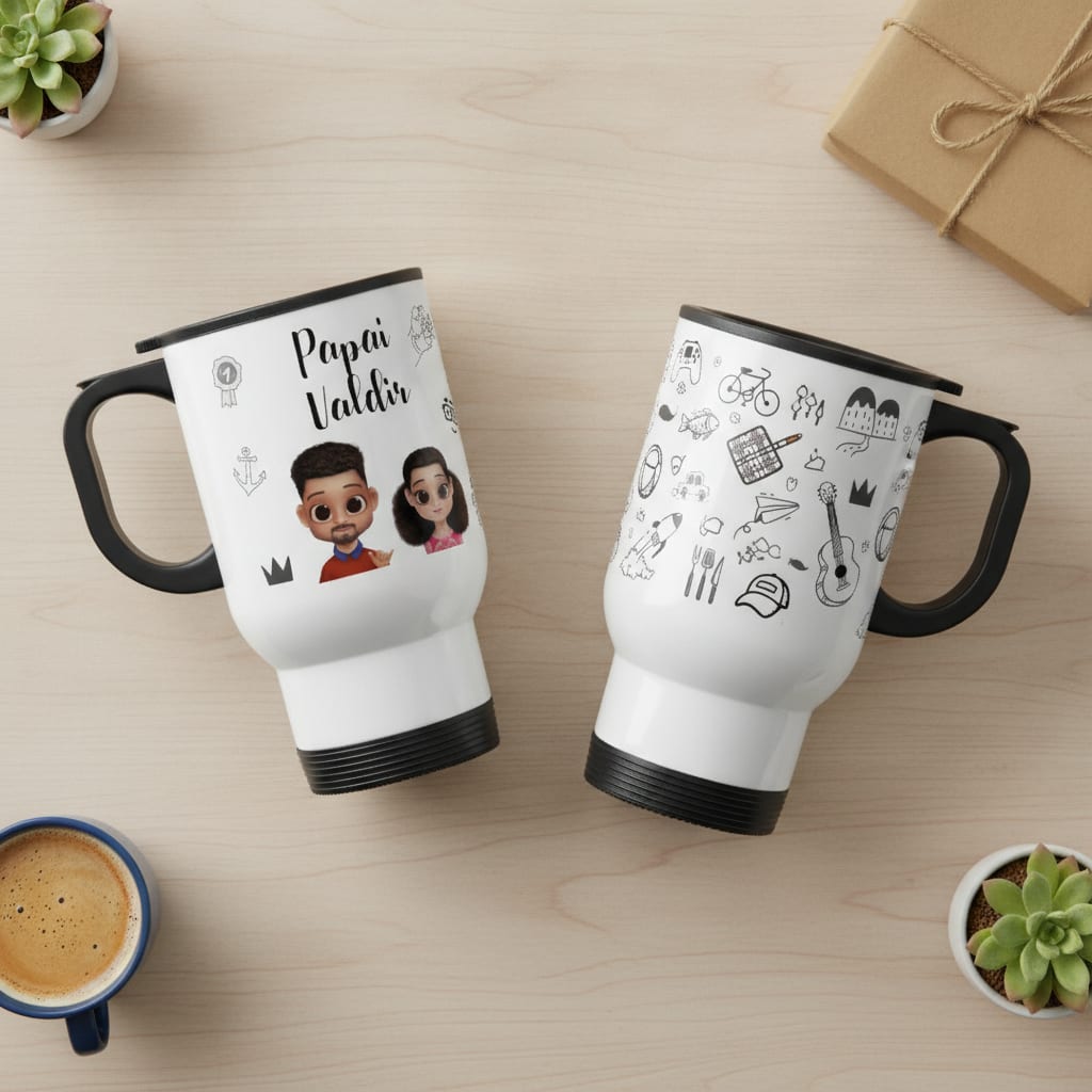Copo Térmico Personalizada com Avatar Presente Criativo para Pai - Família (Padrinho)