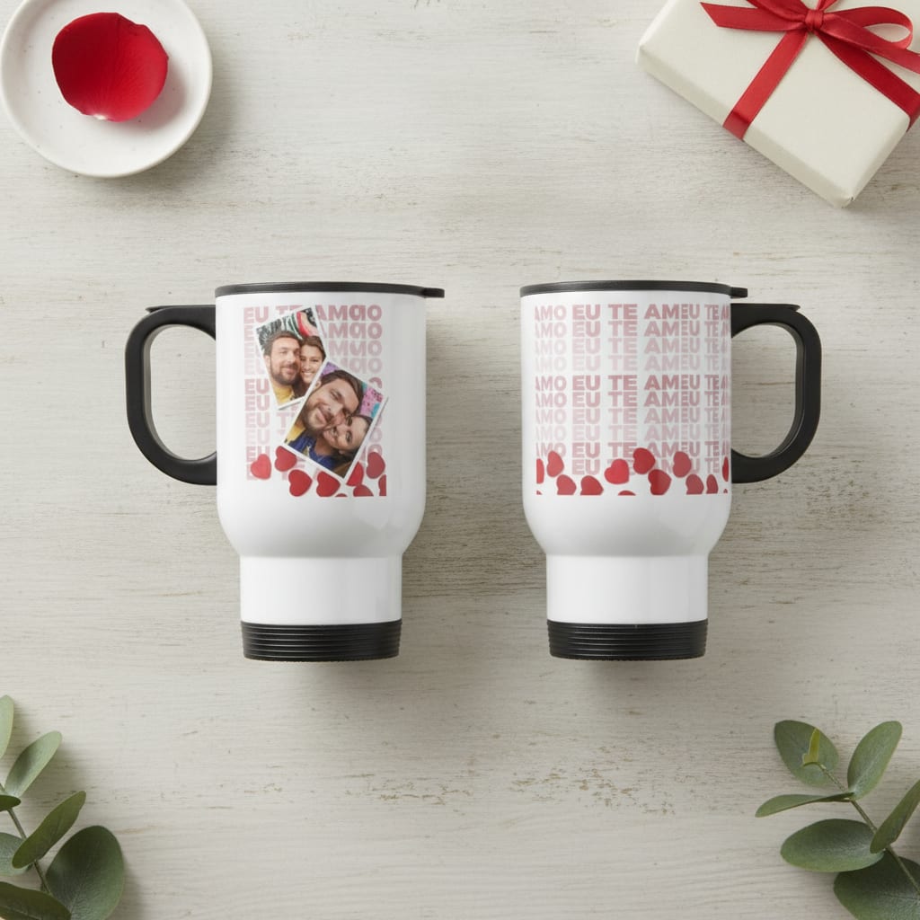 Copo Térmico Personalizado Te Amo Presente Casal Apaixonado - Família (Casal)
