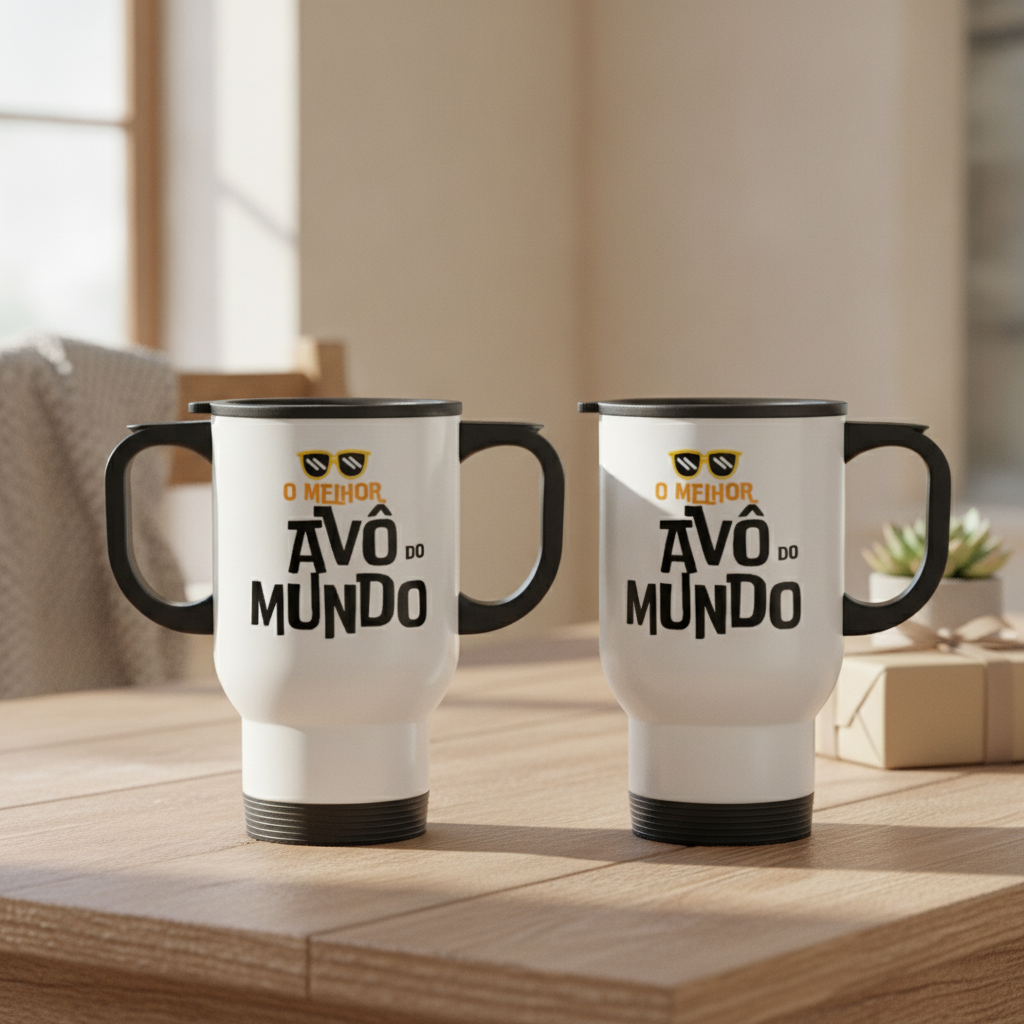 Copo Térmico Presente Criativo Divertido para o Melhor Avô - Família (Vovô/Avô)
