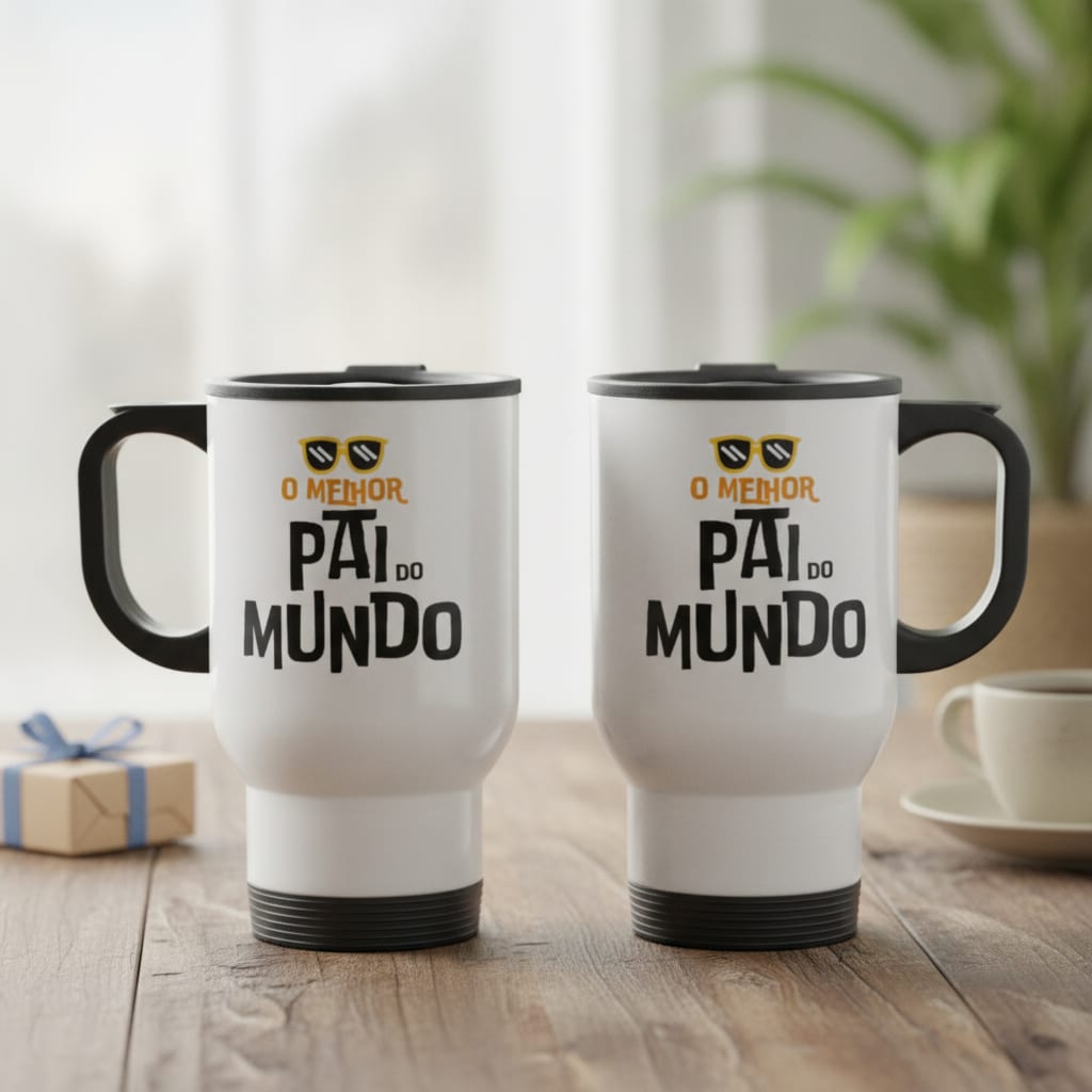 Copo Térmico Presente Criativo Divertido para o Melhor Pai - Família (Pai)