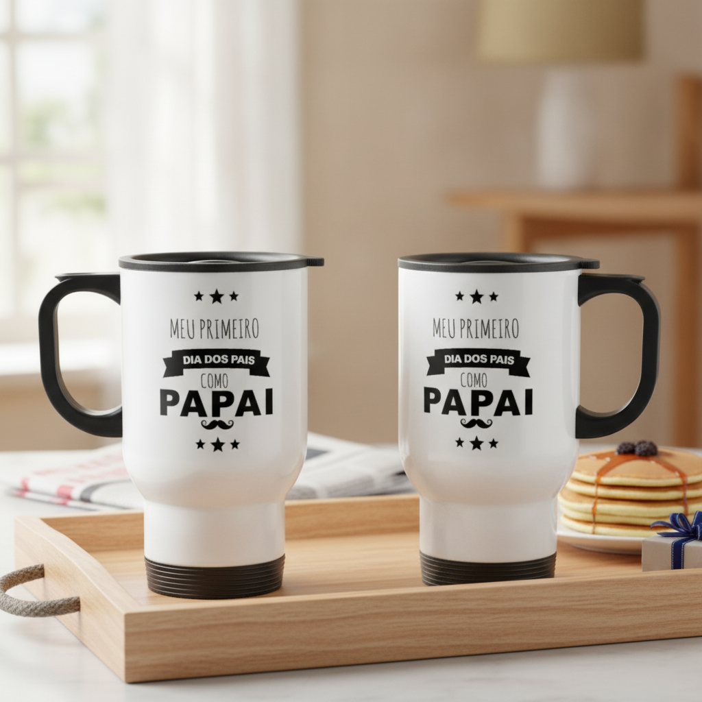 Copo Térmico Presente Criativo Para Primeiro Dia Dos Pais - Família (Pai)