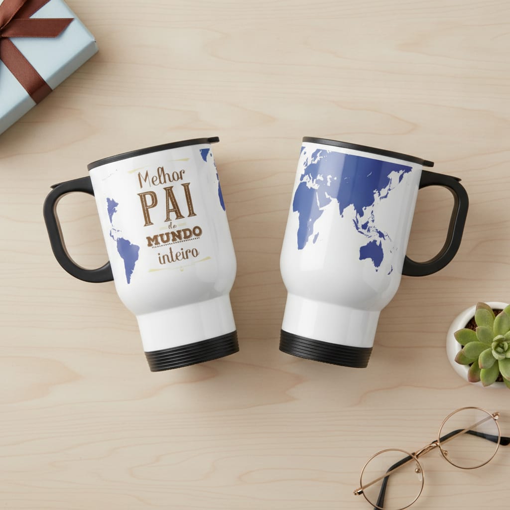 Copo Térmico Presente Especial Familia Melhor Pai Mundo - Família (Pai)
