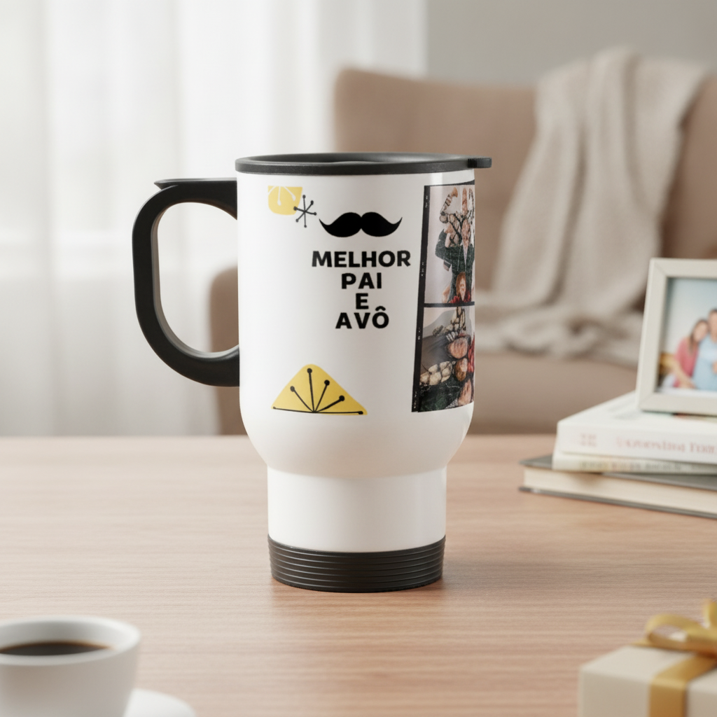 Copo Térmico Presente Especial para Melhor Pai e Avô - Família (Avô)