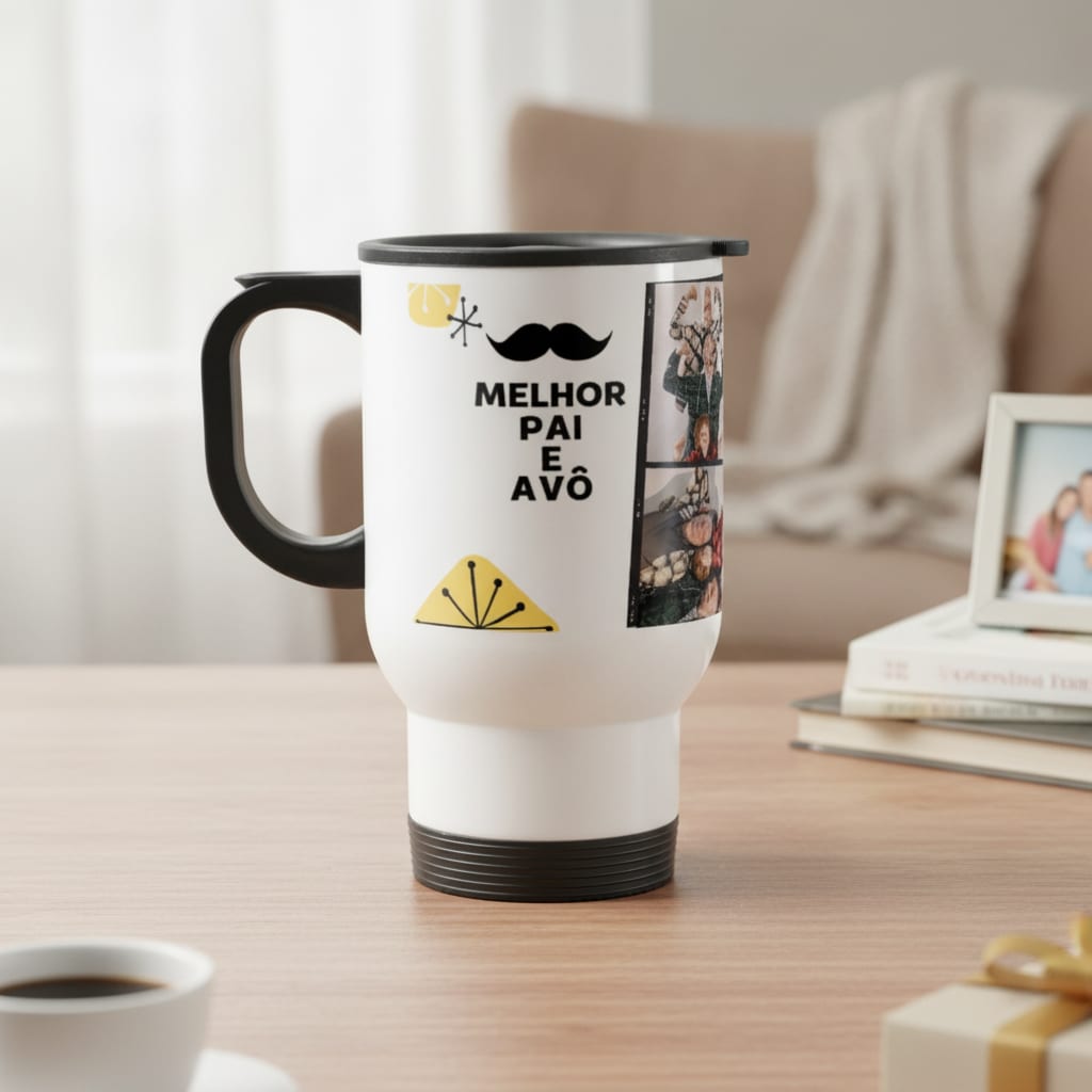 Copo Térmico Presente Especial para Melhor Pai e Avô - Família (Avô)
