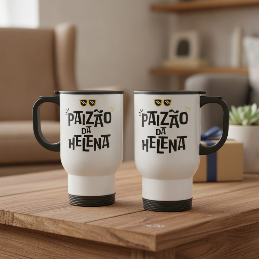 Copo Térmico Presente Legal Paizão com Nome - Família (Pai)