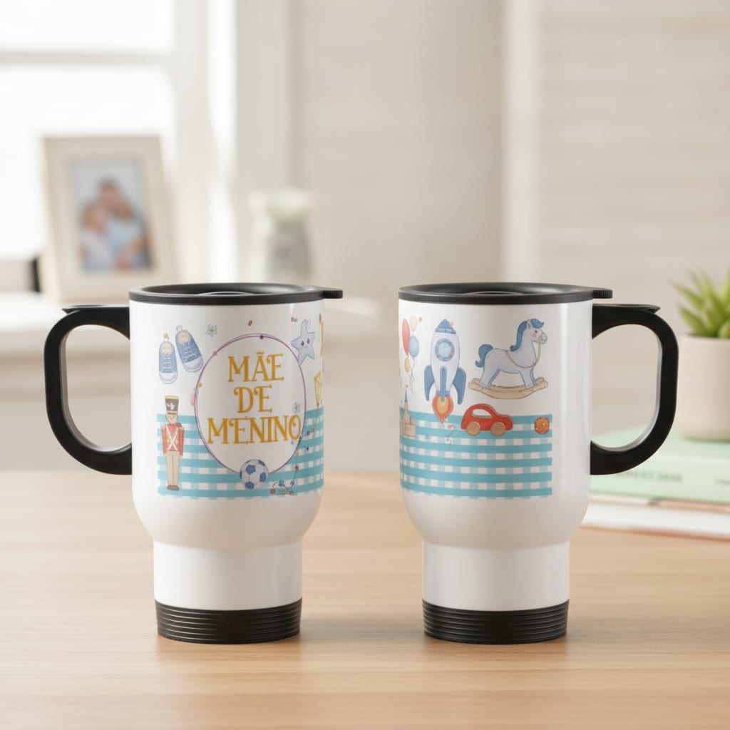 Copo Térmico Presente Mãe De Menino Personalizado - Família (Mãe)