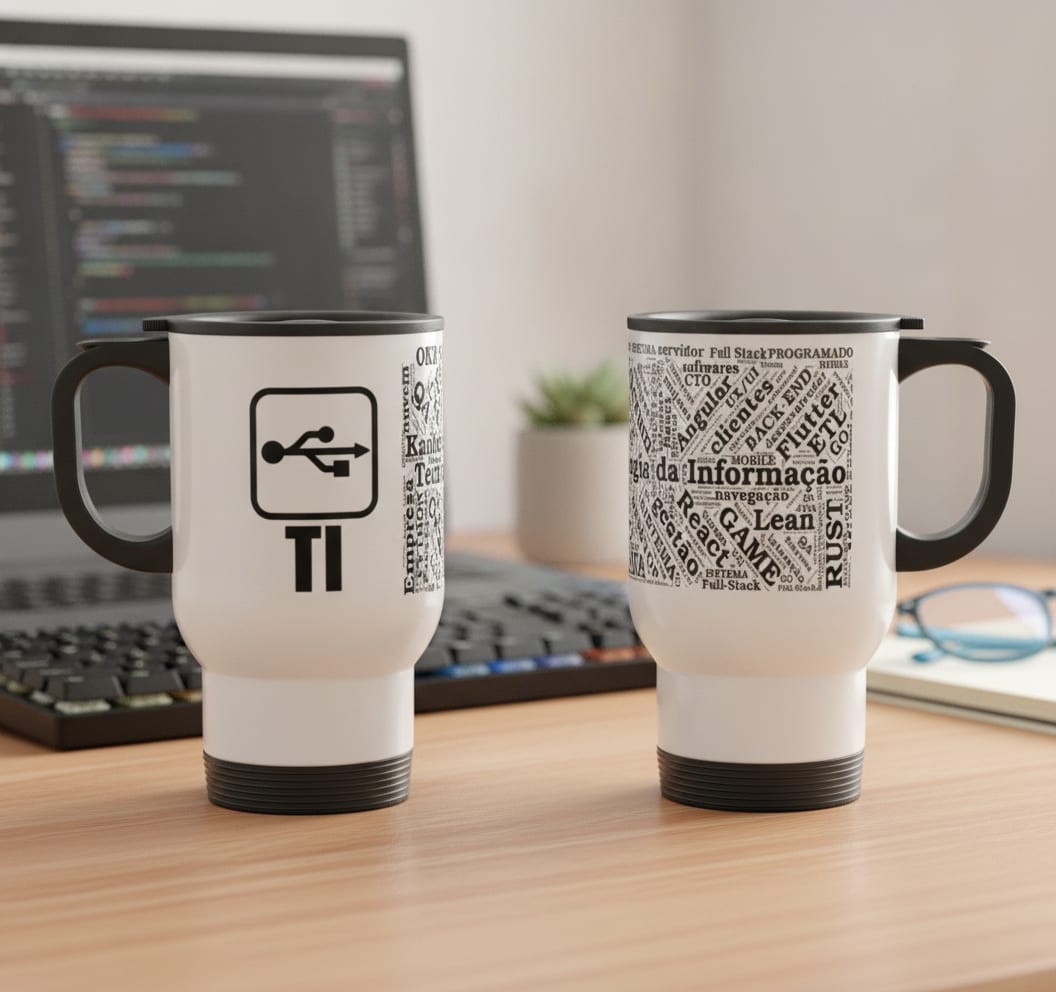 Copo Termico Presente Profissional Tecnologia da Informação - Profissões (Programador(a))