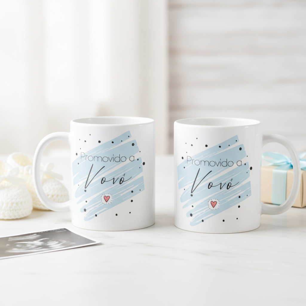 Ki 2 Canecas Personalizadas Revelação Promovidos a Avós