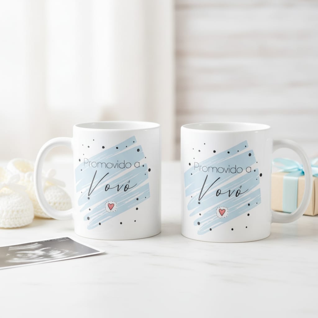 Ki 2 Canecas Personalizadas Revelação Promovidos a Avós