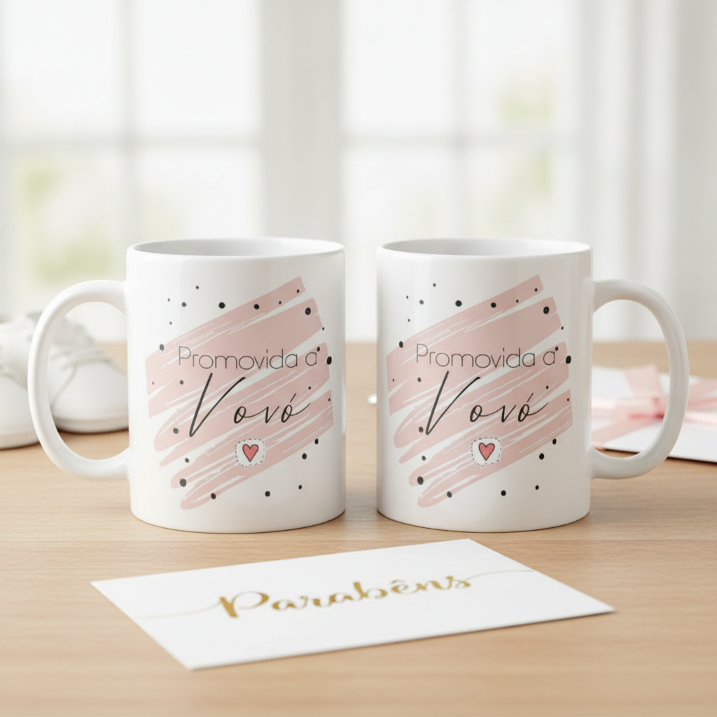 Ki 2 Canecas Personalizadas Revelação Promovidos a Avós
