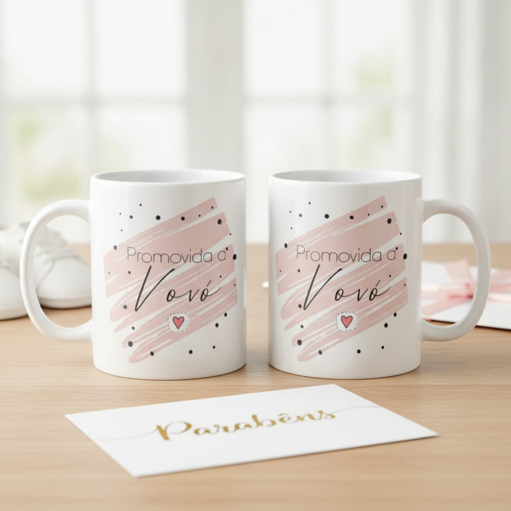 Ki 2 Canecas Personalizadas Revelação Promovidos a Avós
